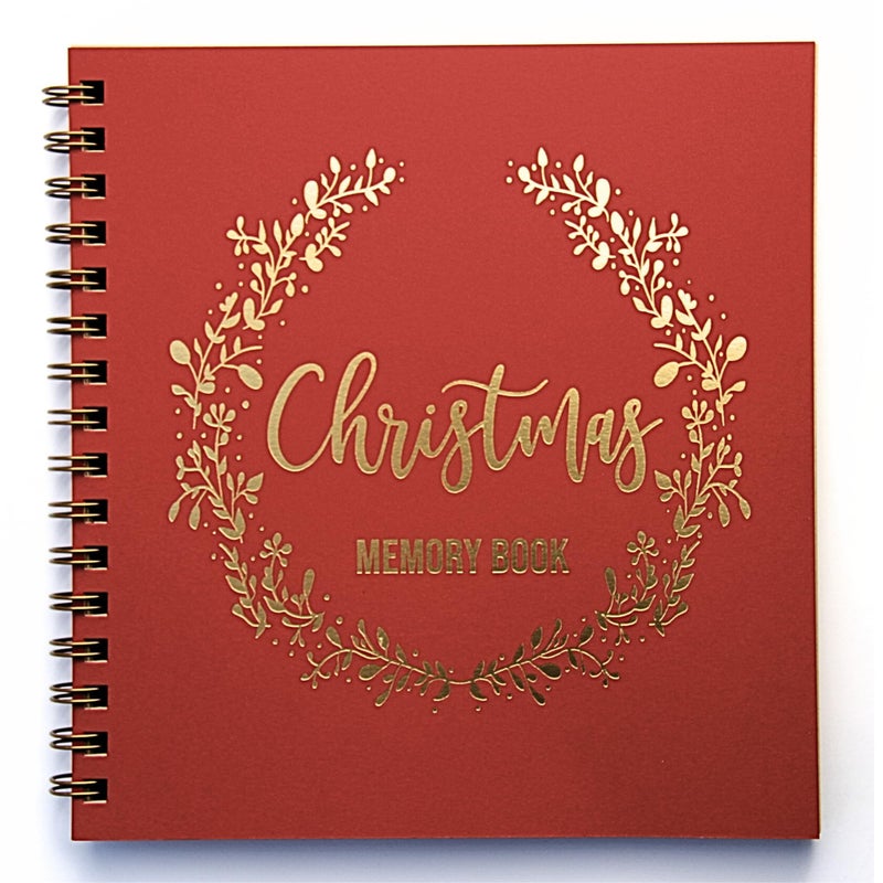 Mod La Vie Christmas Memory Book, Christmas Scrapbook Album 9" x 8.5", 90 Kraft Pages, For Christmas Recipes Traditions, Christmas Story. White Elephant Gift Idea - Image 1